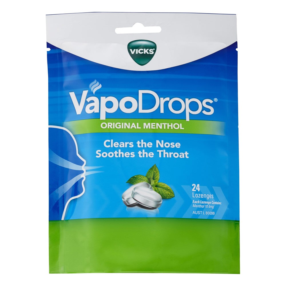 Vicks Vapodrops Original Menthol 24 lozenges